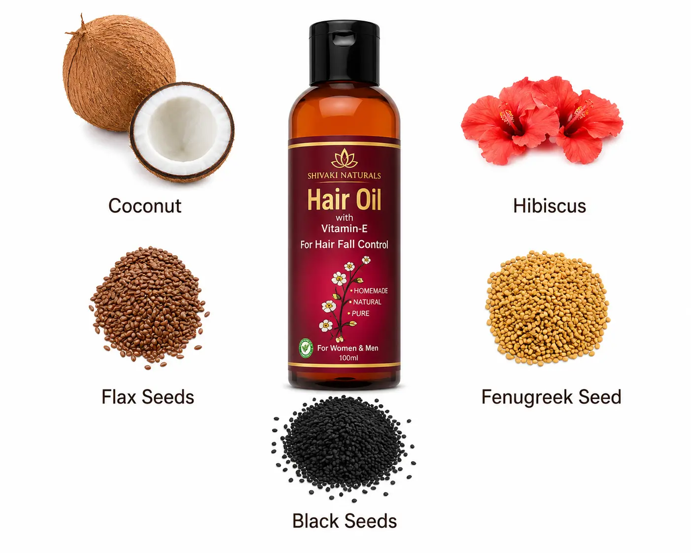 Shivaaki Naturals Hair Oil Combo (Buy 2 Get 1 FREE Neem Wood Comb) - Image 2