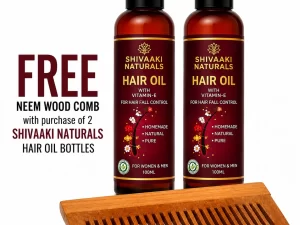 Shivaaki Naturals Hair Oil Combo (Buy 2 Get 1 FREE Neem Wood Comb)