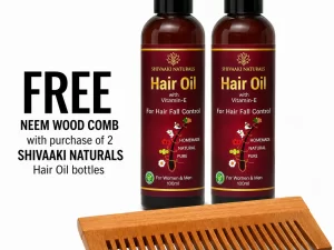 Shivaaki Naturals Hair Oil Combo (Buy 2 Get 1 FREE Neem Wood Comb)
