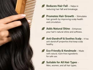Natural Neem Wood Comb