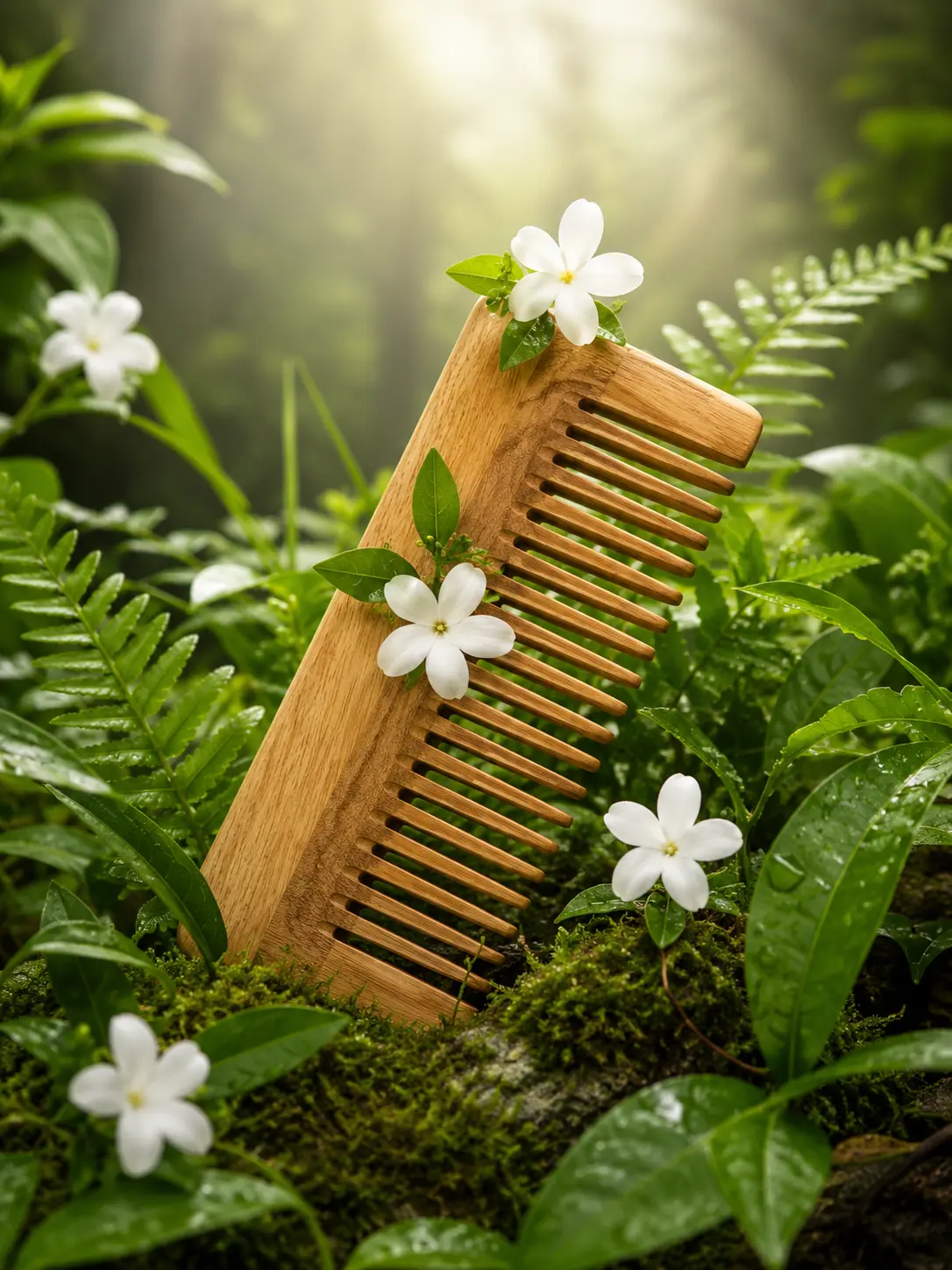 Natural Neem Wood Comb - Image 4
