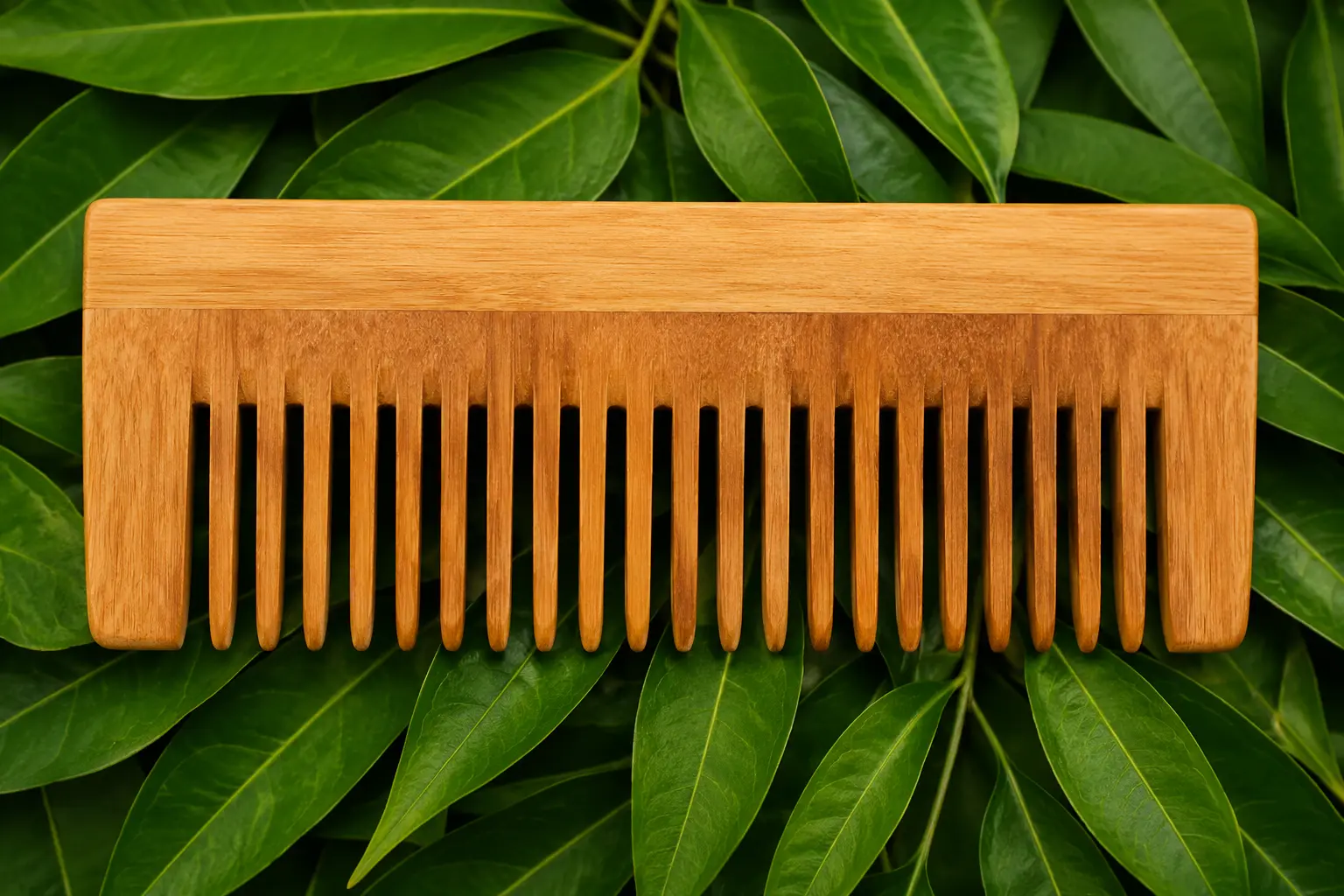 Natural Neem Wood Comb - Image 3